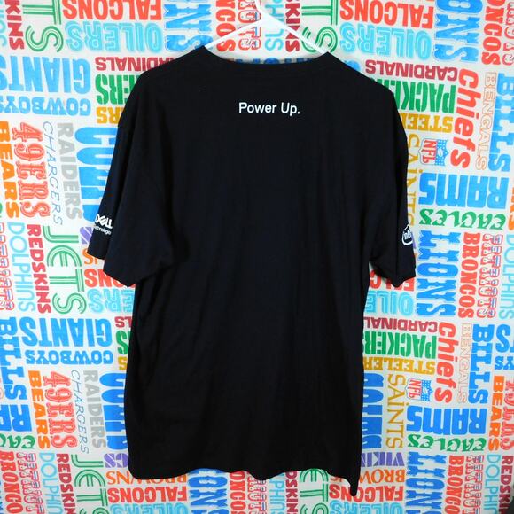 Intel Power Up Lightning Graphic T Shirt Size XL Double Sided Dell Black Button - Picture 2 of 7